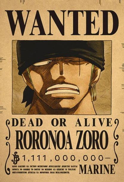 One Piece Bounty Poster